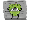 green apple funny police photo