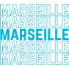 Marseille Outlined Repeat Neon Blue