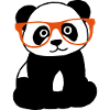 Panda with glasses