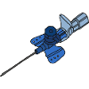 Blue indwelling venous cannula