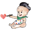 J'aime mon papa peintre bébé