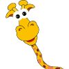 Giraffe - lustig, in Comicstyle