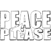 Peace please white dirty edge
