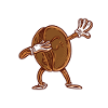 Funny gift dabbing coffee bean