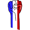 Vive la France peuple SOUVERAIN poing levé