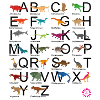 Alfabeto degli animali del giurassico e del cretac