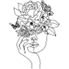 Blumen im Haar