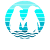 Loving Penguin Couple Holding Hands