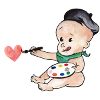 J'aime ma maman peintre bébé
