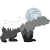 Bear in nature, mountains
