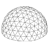 Geodesic dome, biosphere, geometric lines