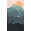 Wolf and mountain
