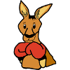 Kängeru mit Boxhandschuhen