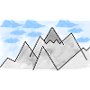 drawn mountains (Alps)