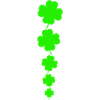 Kaskadierende Neon VierBlatt-Klee