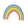 Rainbow with glitter stars