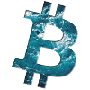 Bitcoin Logo Water Texture