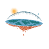 Flat Earth Slice Map Universe Gift