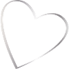 Heart contour silver