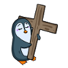 Penguin and cross religion