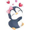 in love penguin