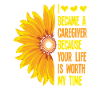 Nurse Sunflower Saying Gift