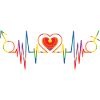Rainbow heartbeat LGBT