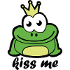 mignon grenouille roi Embrasse-moi