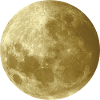 Moon in gold