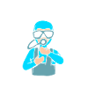Plongeur Main Signe Scuba Diving