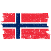 Norwegian Flag Brush Cross