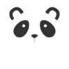Panda Bear Face Head