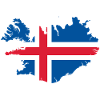 Island Flagge Landkarte