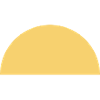 Pluto - semicircle yellow