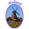 Mill and tulips