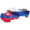 Slovakia Flag in Slovakia Map