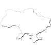 Ukraine map as an outline
