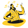 Taxi - man in headphones