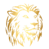 Lion's head in gold