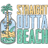 Straight Outta Beach Skeleton Holiday