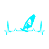 Windsurfing Heartbeat Windsurfer Blue
