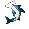 Geometric hammerhead shark
