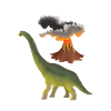 Dino and Volcano