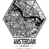 Amsterdam City Map (White)