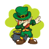 St Patrick's Day Dabbing Leprechaun