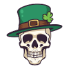 St Patrick's Day Skull