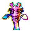Regenbogen Giraffe Punk Giraffe Rainbow