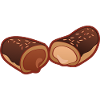 French cream chocolate eclair pastry