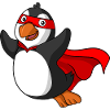 Superheld Pinguin