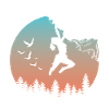 Climbing Silhouette Mountaineer Sunset Nature